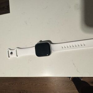 Apple Watch with White Band